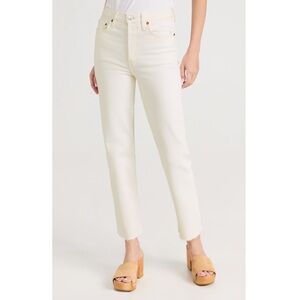 Ivory White High-Rise Jeans